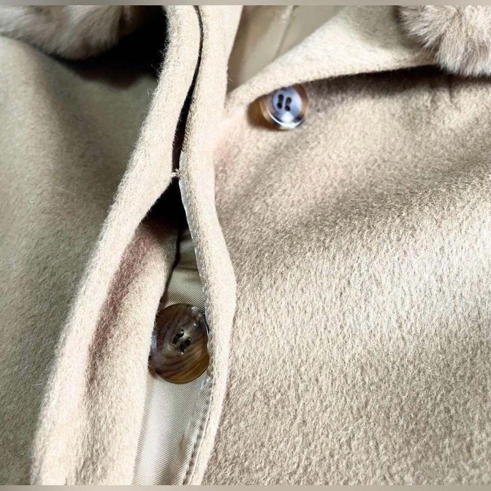 Burberry London Angora Blend Short Coat - Picture 4 of 7